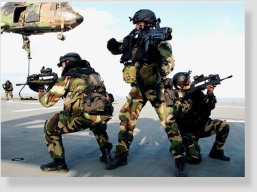 Equipe de intervenção do Commandos Marine francês