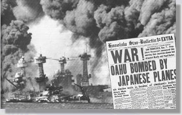 Pearl Harbor logo após o ataque japonês